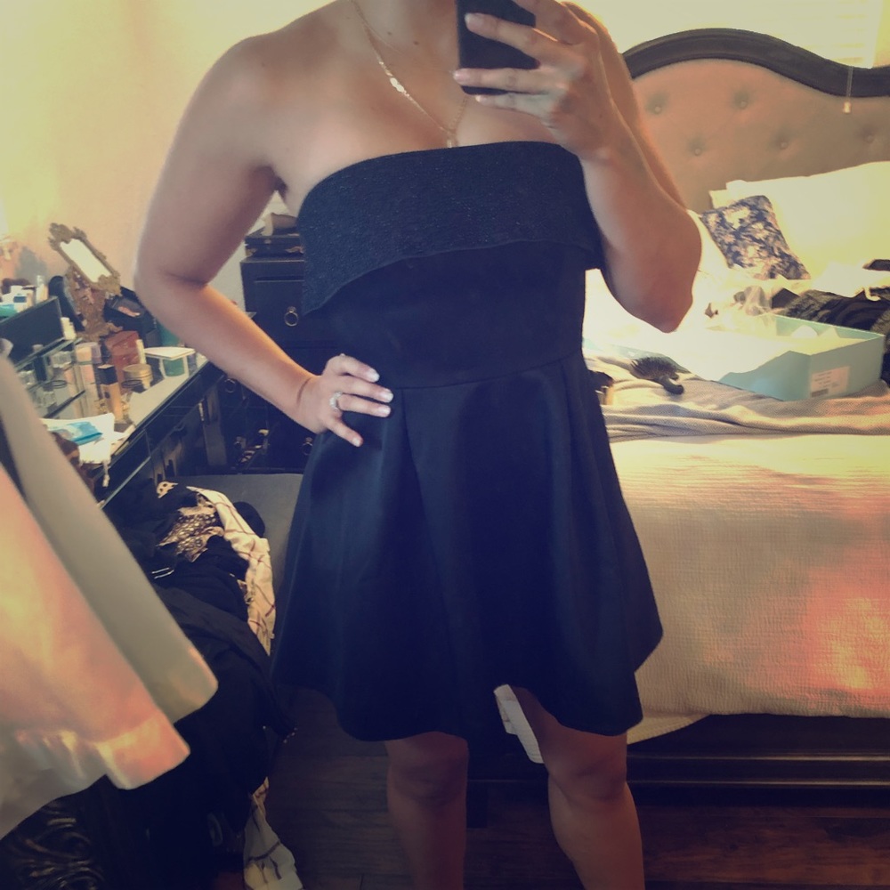 SOLD Keepsake strapless beaded dress with boning